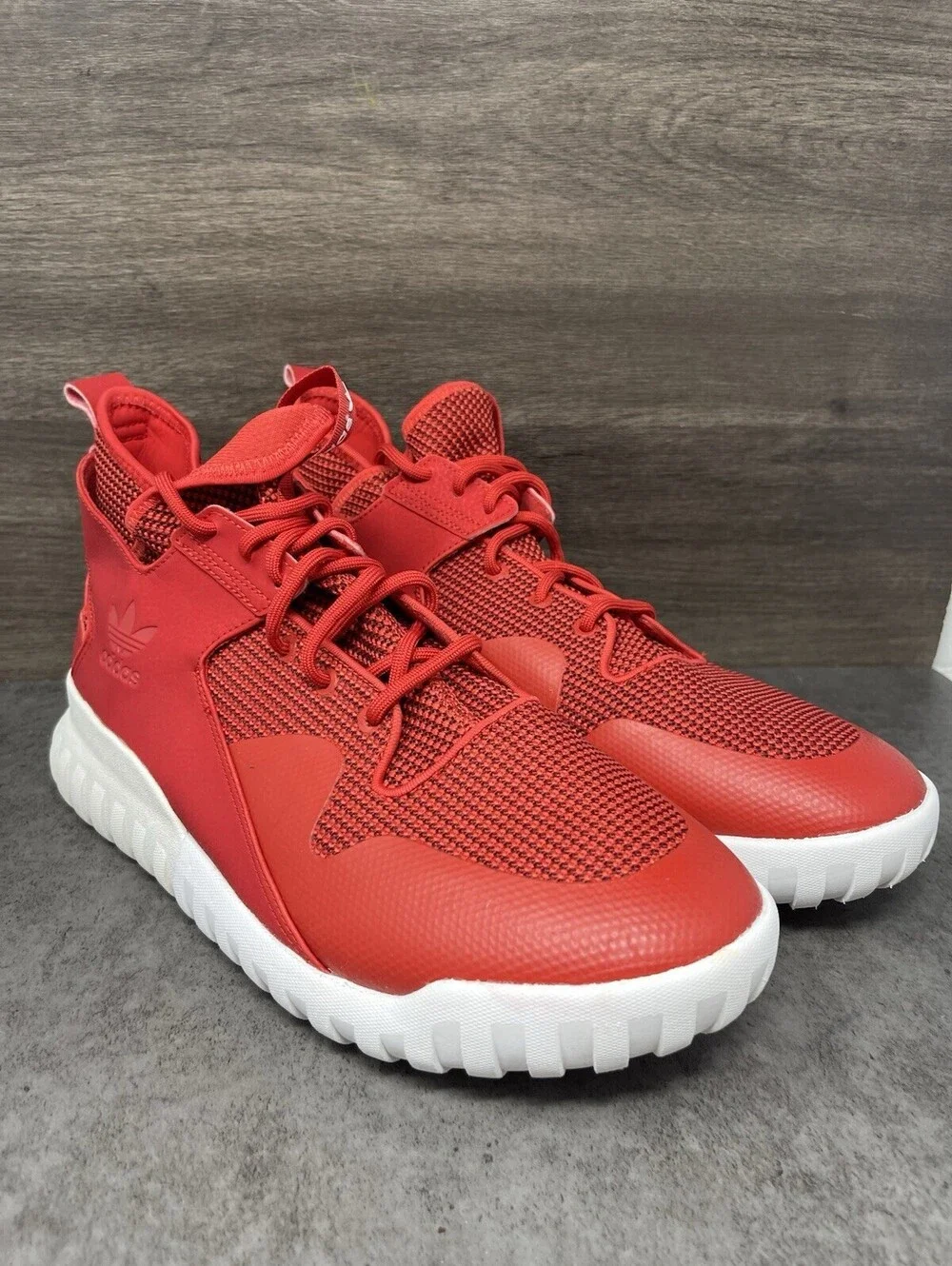 Adidas Tubular X Mens Size 12 Red High Top Casual Lifestyle Sneakers S77842